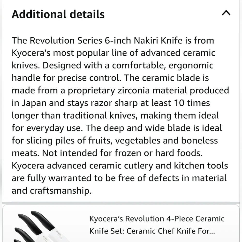 ❤️BUY 2 GET 1 FREE Kyocera Ceramic Kitchen Knife - Black and White